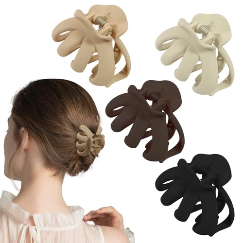 Bcautay Oktopus-Haarklammern, Acryl, große Oktopus-Clips für dickes, lockiges, langes Haar, breiter Griff, Haar-Accessoires für Frauen und Mädchen, für Strand, tägliche Party, 4 Stück von Bcautay