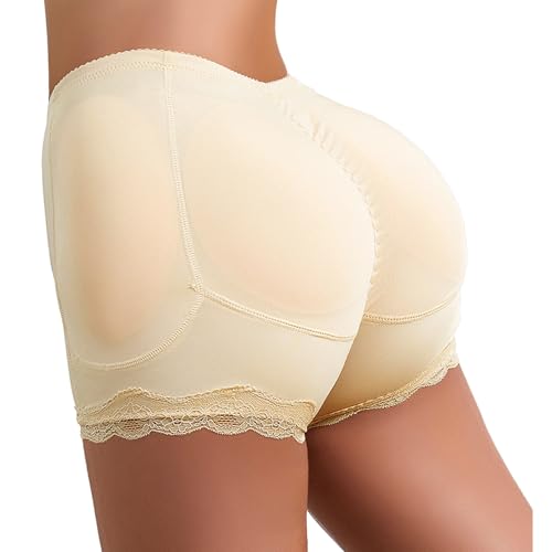 Bcenoilua Damen Push Up Unterhose Po Butt Lifter Höschen Gepolsterte Enhancer Hüftpolster Hose Bauchweg Miederhose Figurformende Miederslip Frauen Fake Ass Hüfte von Bcenoilua