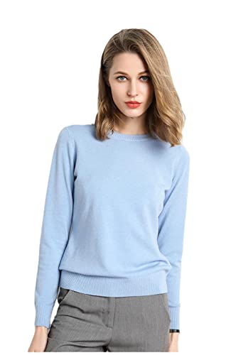 Damen Slim O-Neck Pullover Kaschmir Wollmischung Pullover Herbst und Winter Langarm Strick Bottoming Shirt Große Größe von Bciopll