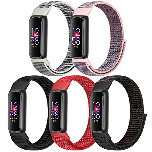 Bcuckood Nylon-Armbänder kompatibel mit Fitbit Luxe/Fitbit Luxe Special Edition für Damen und Herren, Sport-Nylon-Schlaufe, verstellbar, atmungsaktiv, gewebt, weiches Armband, Ersatzarmband von Bcuckood