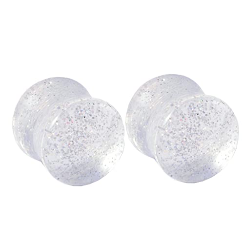Bcughia Acryl Ohr Plug 4mm Ohrringe Plugs Männer mit Transparent Paillette Tunnel Set, 2 Stück Bcughia Acryl Ohr Plug 4mm Ohrringe Plugs Männer mit Transparent Paillette Tunnel Set, 2 Stück von Bcughia