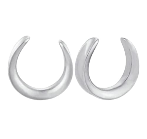 Bcughia Edelstahl Flesh Tunnel 22mm Ohrringe Plugs Männer U Form Ohr Tunnel Set, 2 Stück von Bcughia