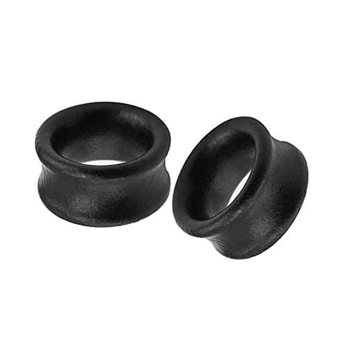 Bcughia Holz Ohr Plug 6mm Ohr Plug Damen Schwarz Hölzern Tunnel Ohrringe Set, 2 Stück von Bcughia