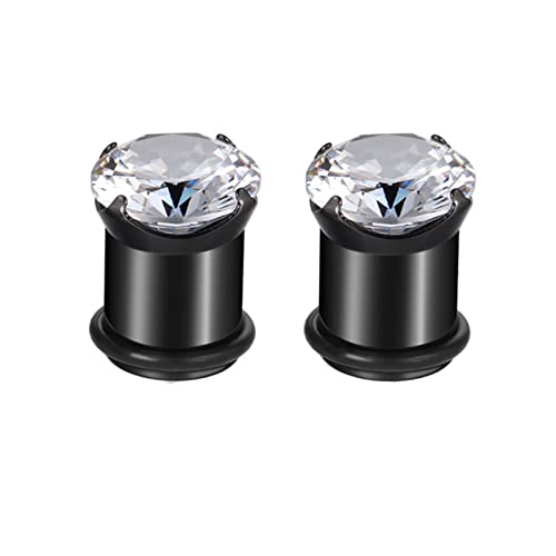 Bcughia Ohr Tunnel 14mm Edelstahl Ohrringe Plugs Damen mit Zirkonia Piercing Tunnel Set, 2 Stück von Bcughia