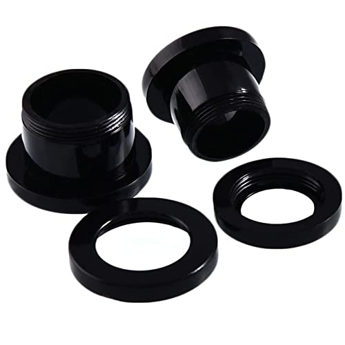 Bcughia Ohrring Tunnel Acryl 14mm Ohrringe Plugs Damen Schwarz Reifen Ear Tunnel Set, 2 Stück von Bcughia