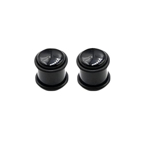 Bcughia Piercing Tunnel Acryl 6mm Ohrringe Plugs Damen Schwarz Zylinder Ear Tunnel Set, 2 Stück von Bcughia