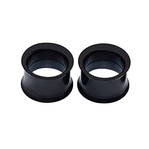 Bcughia Piercing Tunnel Edelstahl 18mm Ohr Plug Damen Schwarz Reifen Ohr Tunnel Set, 2 Stück von Bcughia