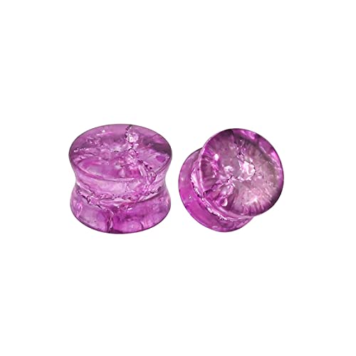 Bcughia Piercing Tunnel Glas 12mm Ohr Tunnel Männer Rund Form Tunnel Plug Ohr Set, 2 Stück von Bcughia