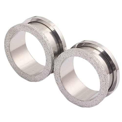 Bcughia Tunnel 8mm Edelstahl Plug Ohrringe Damen Silber Matte Reifen Ohrring Tunnel Set, 2 Stück von Bcughia