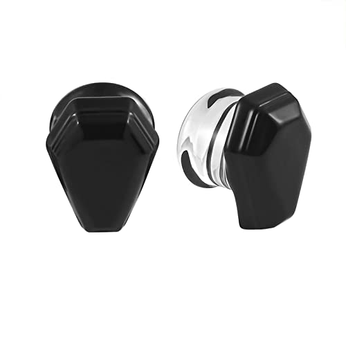 Glas Ohr Plug 8mm Plug Ohrringe Damen Geometrisch Form Tunnel Ohr Set, 2 Stück von Bcughia