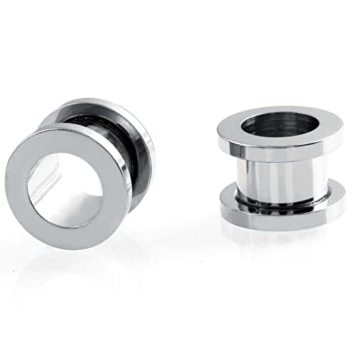 Ohrring Tunnel Edelstahl 26mm Plug Ohrringe Damen Silber Reifen Tunnel Ohrring Set, 2 Stück von Bcughia