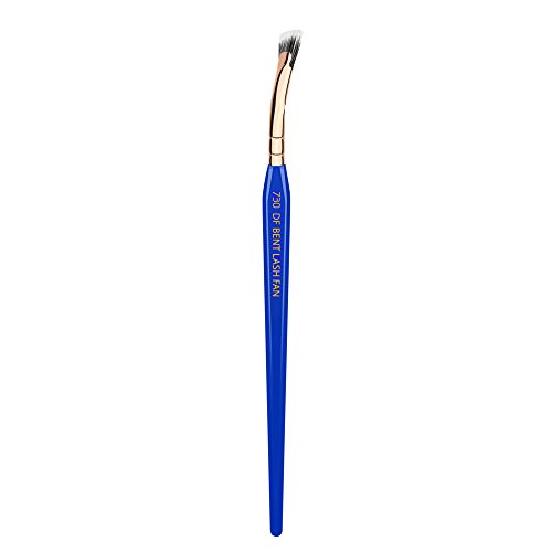 Bdellium Tools Professioneller Make-up-Pinsel – Golden Triangle 730 gebogener Wimperntusche-Fächer – mit allen veganen und weichen synthetischen Fasern, zum Auftragen von Mascara (Blau, 1 Stück) von Bdellium Tools
