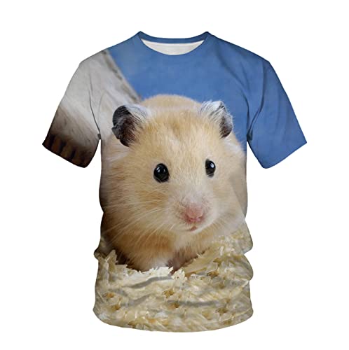 T-Shirts Für Männer,Erwachsene,3D-Druck,Sommer,Kurzarm,T-Shirts,Lässige Oberteile,T-Shirts,Niedliches Meerschweinchen,S von Bdwtsvoksrk