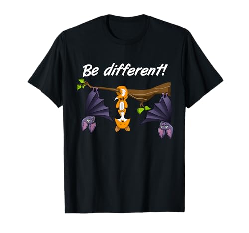 Be Different! - Damen Süßer Fun Spruch - Fledermaus Fuchs T-Shirt Be Different! - Damen Süßer Fun Spruch - Fledermaus Fuchs T-Shirt von Be Different - Herren - Witziges Fledermaus Design