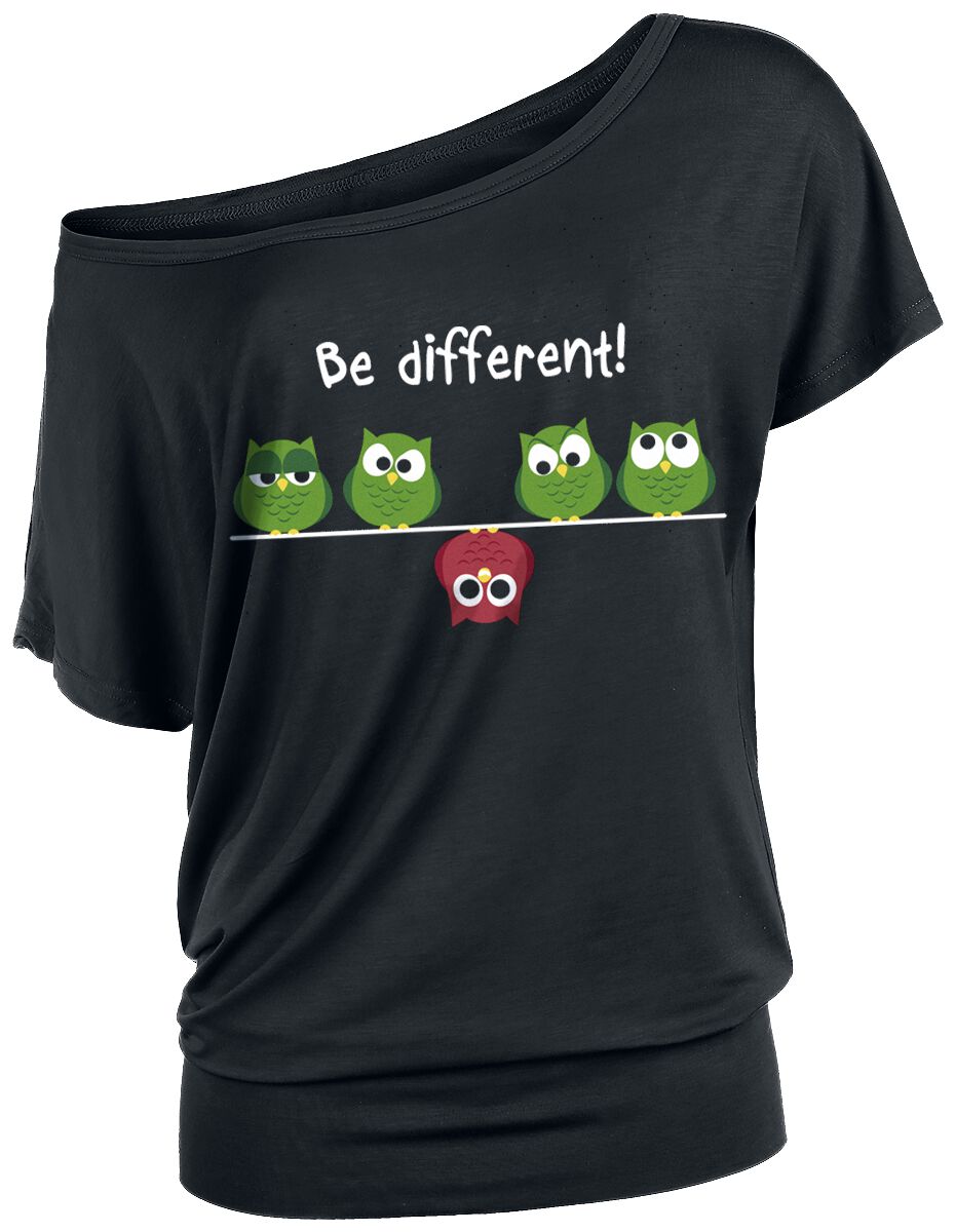 Be Different! T-Shirt - XS bis 5XL - für Damen - Größe L - schwarz von Be Different!