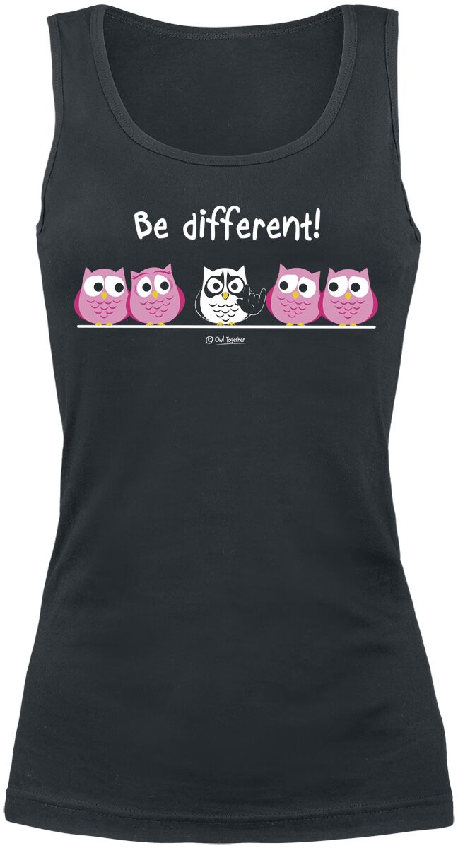 Be Different! Top - Metal - S bis XXL - für Damen - Größe L - schwarz von Be Different!