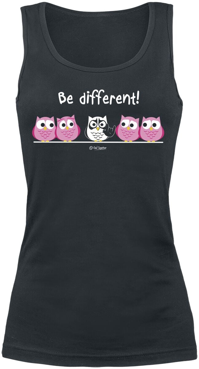 Be Different! Top - Metal - S bis XXL - für Damen - Größe XL - schwarz von Be Different!