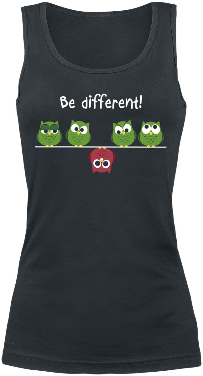 Be Different! Top - M bis XXL - für Damen - Größe L - schwarz von Be Different!