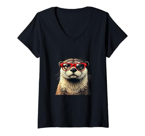 Damen Lustige Otter-Zitate für Otter-Liebhaber, seien Sie freundlich zu Ottern T-Shirt mit V-Ausschnitt Damen Lustige Otter-Zitate für Otter-Liebhaber, seien Sie freundlich zu Ottern T-Shirt mit V-Ausschnitt von Be Kind To Otters Shirt Be Kind To Otters T Shirt