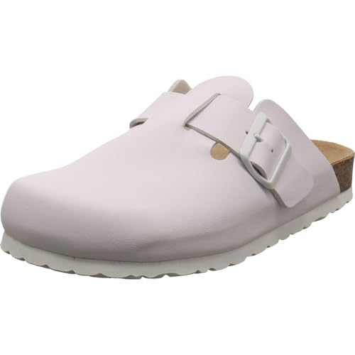 Bio Life Damen Clogs Pantolette aus Kunstleder in Weiß mit Weichfußbett für Job und Freizeit. weiß Gr. 39 von Be-Life