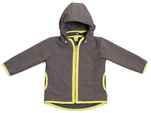 be! Baby/Kinder Softshell Jacke mit Leichter Fleece-Schicht innen, Wassersäule: 10.000 mm, Gr. 104/110, grau-Melange von Be! Mama