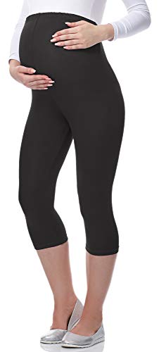 Be Mammy 3/4 Umstandsleggings aus Viskose BE-03 (Graphite, 3XL) von Be Mammy