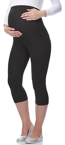 Be Mammy 3/4 Umstandsleggings aus Viskose BE-03 (Graphite, 4XL) von Be Mammy