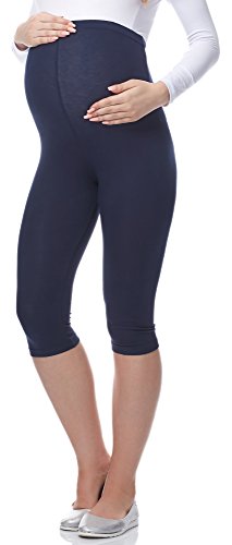 Be Mammy 3/4 Umstandsleggings aus Viskose BE-03 (Marine, 4XL) von Be Mammy