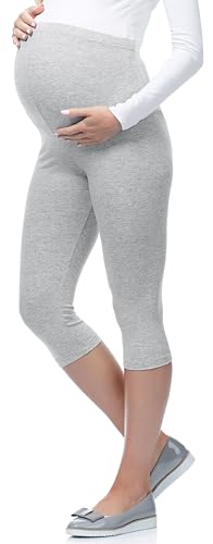 Be Mammy 3/4 Umstandsleggings aus Viskose BE-03 (Melange, 3XL) von Be Mammy