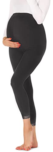 Be Mammy Damen 7/8 Umstandsleggings BE20-262(Graphite,L) von Be Mammy