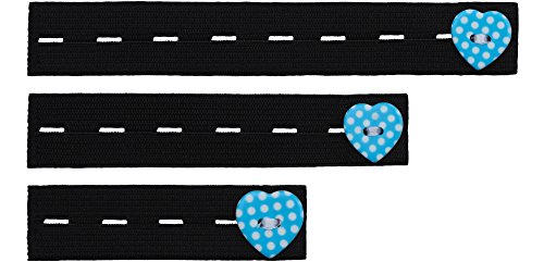 Be Mammy Damen Hosenerweiterung Gummi 3er Pack BE20-126 (Schwarz/Blau, One size) von Be Mammy