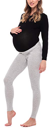 Be Mammy Lange Umstandsleggings aus Viskose BE20-253 (Melange, M) von Be Mammy