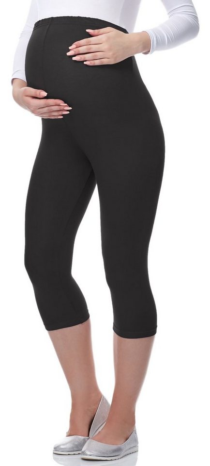 Be Mammy Umstandsleggings Damen 3/4 Capri Leggings Schwangerschafts Hosen BE-03 (1-tlg) blickdicht, aus Viskose von Be Mammy