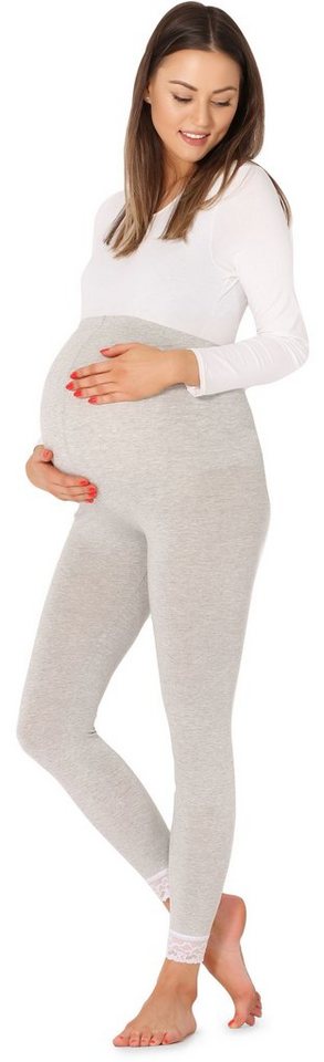 Be Mammy Umstandsleggings Damen 7/8 Umstandsleggings BE20-262 (1-tlg) elastischer Bund von Be Mammy