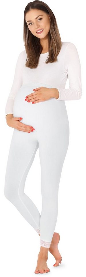 Be Mammy Umstandsleggings Damen 7/8 Umstandsleggings BE20-262 (1-tlg) elastischer Bund von Be Mammy