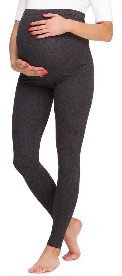 Be Mammy Umstandsleggings Damen Lange Umstandsleggings BE20-257 (1-tlg) elastischer Bund von Be Mammy