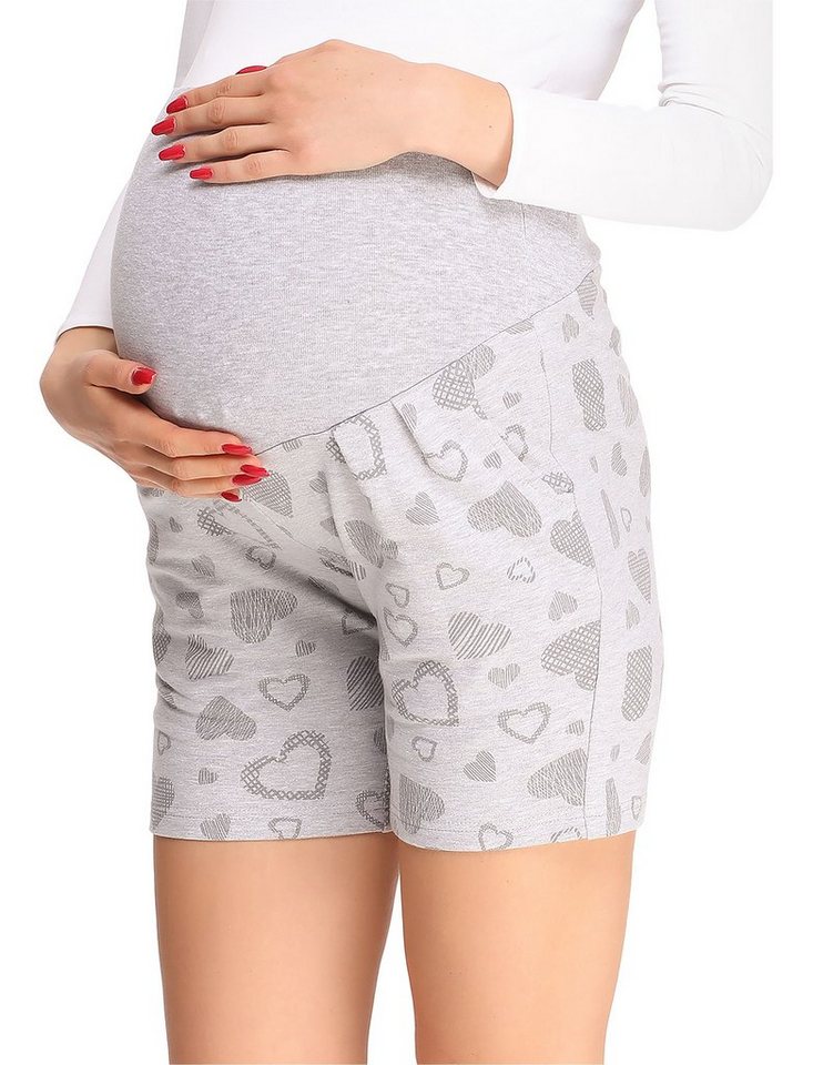 Be Mammy Umstandsleggings Damen Umstandshorts BE20-234 (1-tlg) elastischer Bund von Be Mammy