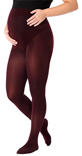 Be Mammy Umstandsstrumpfhose 100 DEN BE-1120 (Weinrot, L) von Be Mammy