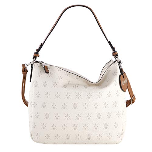 Be Mine Beuteltasche Brenda | schicke Damen Handtasche | große Einkaufstasche Shopper | aus hochwertigem Kunstleder (ecru) von Be Mine