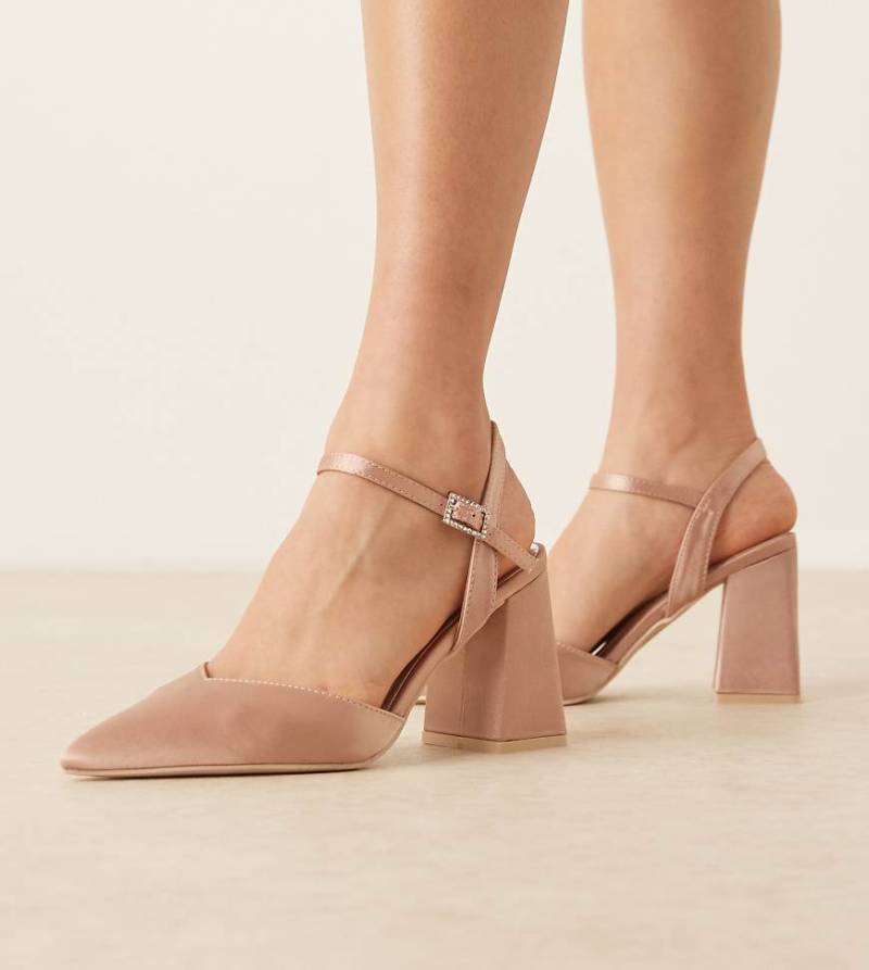 Be Mine - Bridal - Frankie - Verzierte Satin-Schuhe in Zartrosa mit Absatz von Be Mine