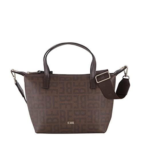 Be Mine Kurzgriff Tasche Madeleine | schicke Handtasche für Damen | zwei kurze Tragehenkel | abnehmbarer Schultergurt | aus hochwertigem Kunstleder (brown) von Be Mine