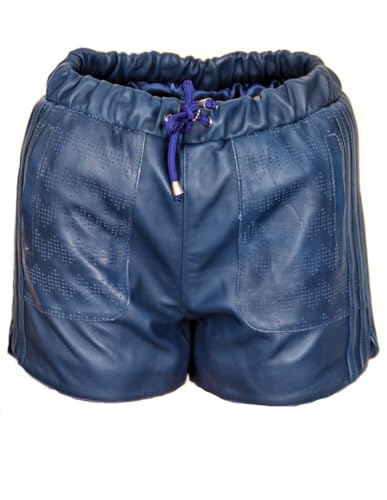 Be Noble Leder-Shorts Sporthose aus ECHT-Leder blau (L) von Be Noble