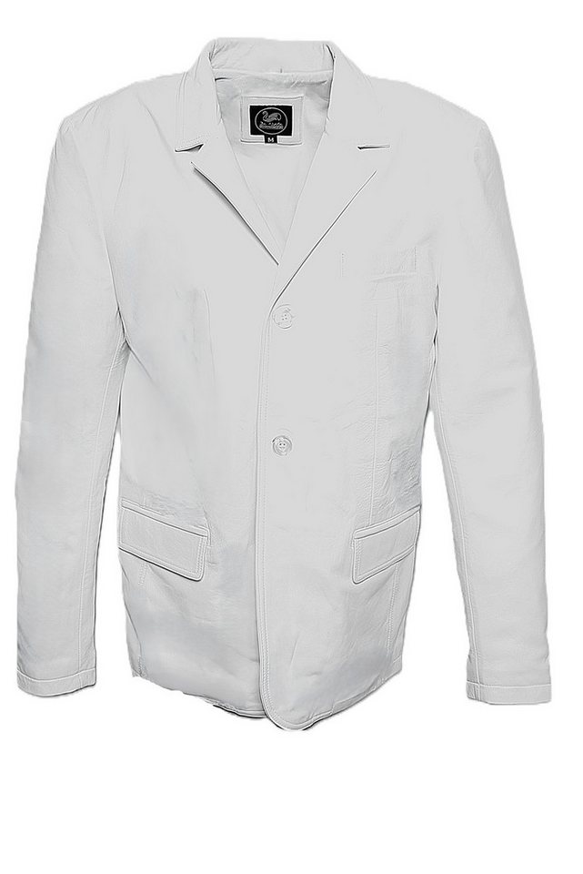 Be Noble Ledersakko Vancouver weiß Elegantes Herren Sakko aus echtem Leder im sommerlichem weiß von Be Noble