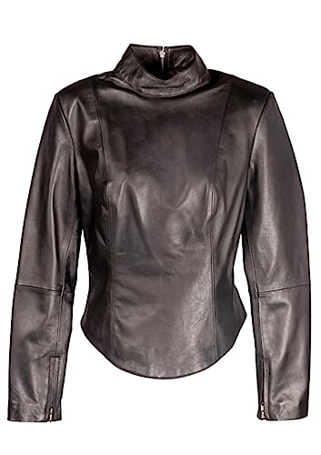 Be Noble New York - Ledertop mit Stehkragen in schwarz (S) von Be Noble