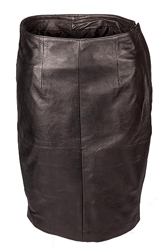 Bilbao - Lederrock Bleistiftrock aus ECHT-Leder schwarz (M) von Be Noble