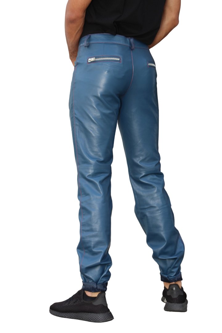 Lederhose aus ECHTLEDER  in blau für Männer von Be Noble