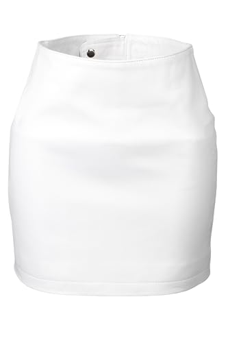 Lederrock aus ECHT-Leder in Weiss - Bangkok für Damen (L) von Be Noble