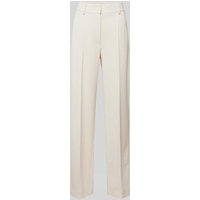 Be Pure Dutch Bundfaltenhose mit Knopf- und Reißverschluss in Offwhite, Größe XL von Be Pure Dutch