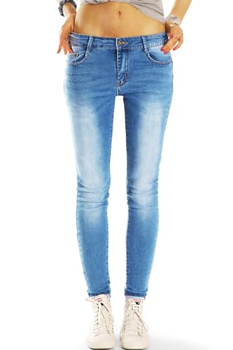 BE STYLED Skinny Fit Jeans, Röhrenjeans, Blue Jeans, Medium Waist, Stretch Denim - Damen - j28k-1 (j28k-1, DE/NL/SE/PL, Alphanumerisch, M, Regular, Regular) von BE STYLED