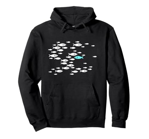 Fische Schwimmen gegen die Strömung im Meer Tees für Männer und Frauen Pullover Hoodie von Be different to be unique swim against the current